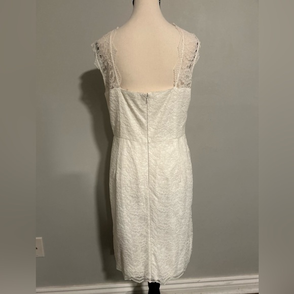 Vintage CALVIN KLEIN  Midi Lace Overlay Sleeveless Empire Women' Dress SZ 12. - Picture 11 of 13